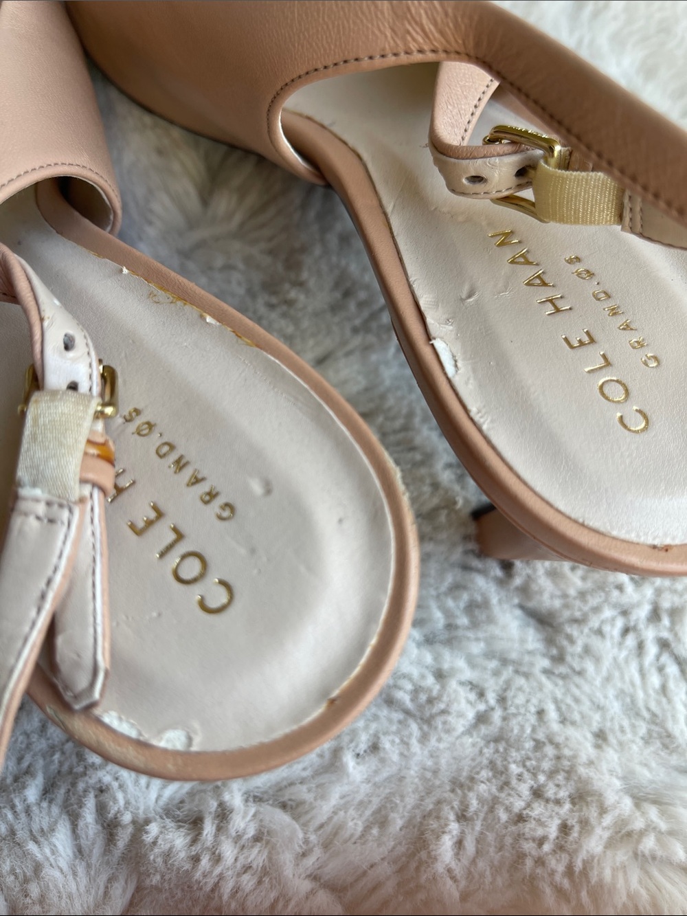 Cole Haan Blush Nude Slingback Pointed-Toe pumps Size 9.5 - Picture 11 of 11